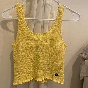 Yellow Ruffled Tank Top